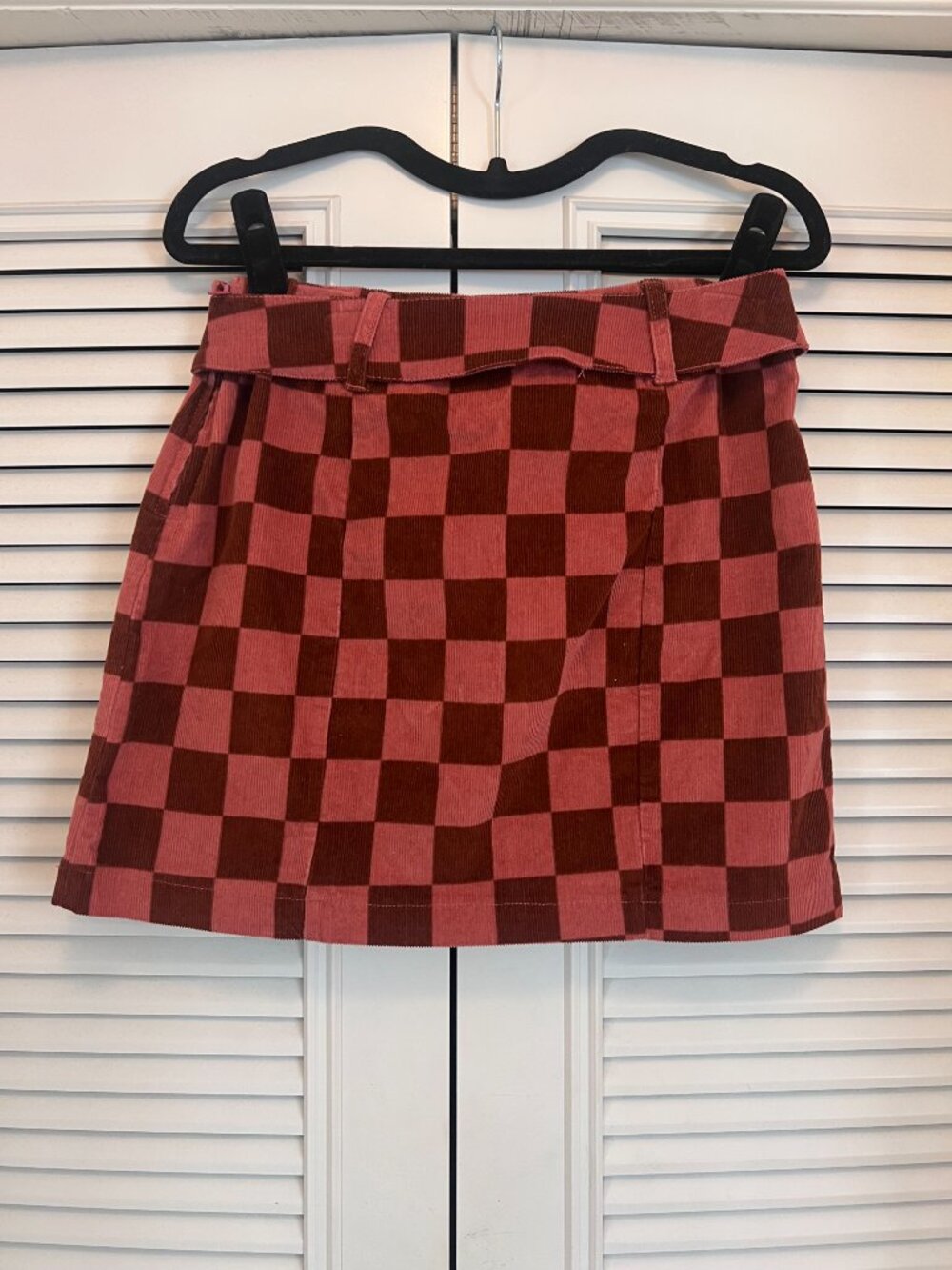 Wild Fable checkered mini skirt | high waisted belted | size 4 - Picture 3 of 3